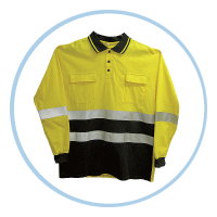 safety shirt with breathable reflective tape