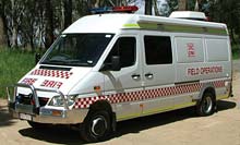 reflective deatailing and signage on a field operations vehicle