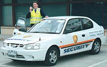 customised reflective detailing and signage on a security vehicle